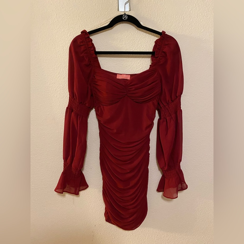 Lilly’s Kloset Red Ruched Dress
